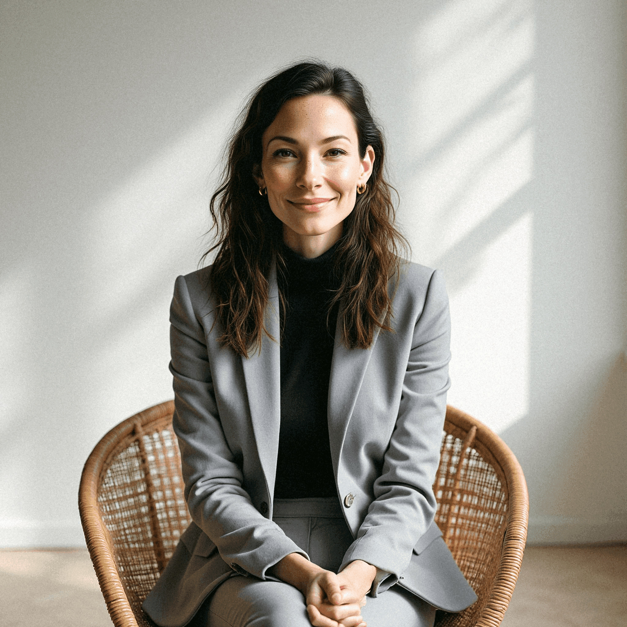 Poised Executive in Neutral Studio