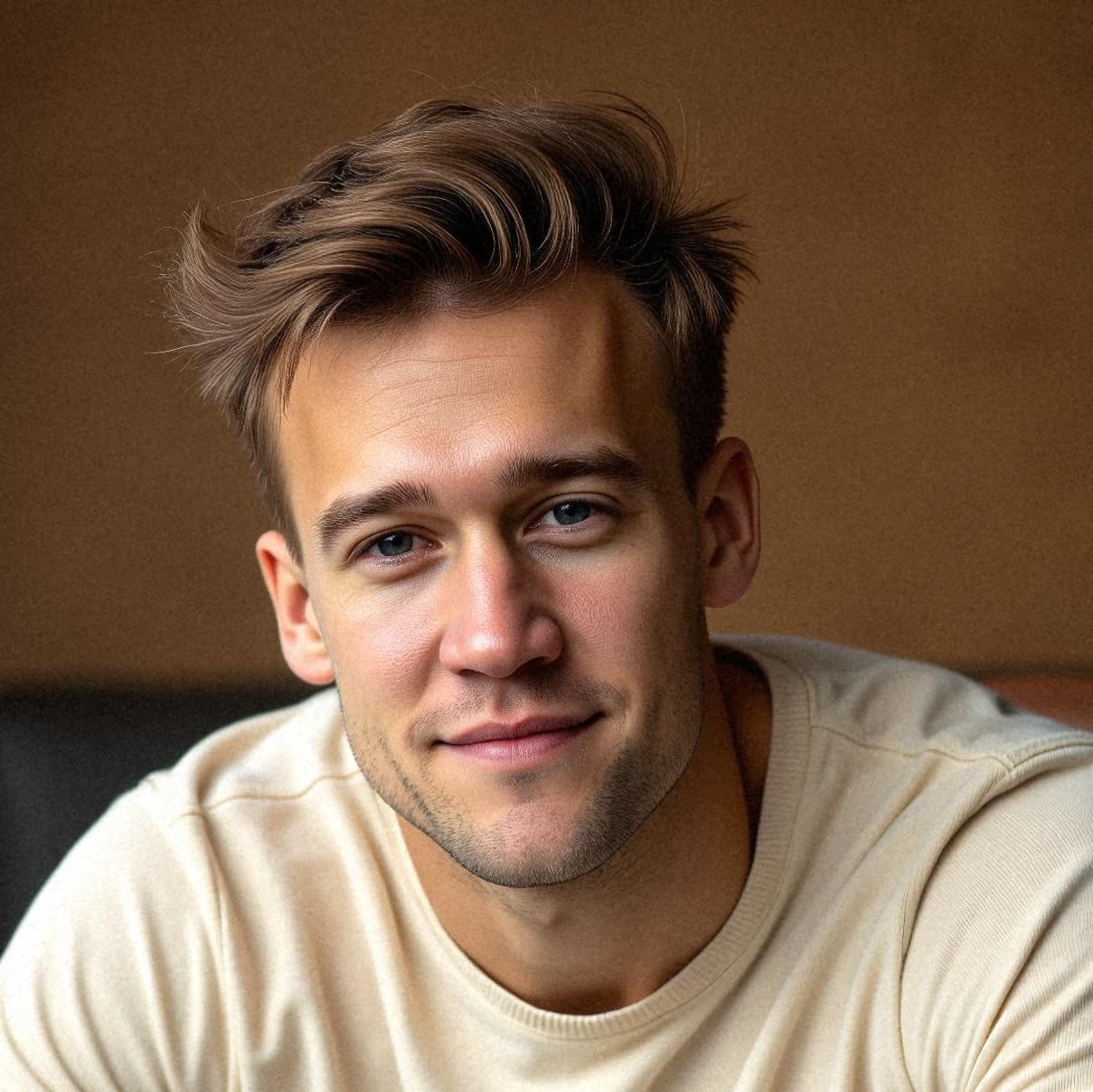 AI-generated professional headshot of Josh, made from their selfies